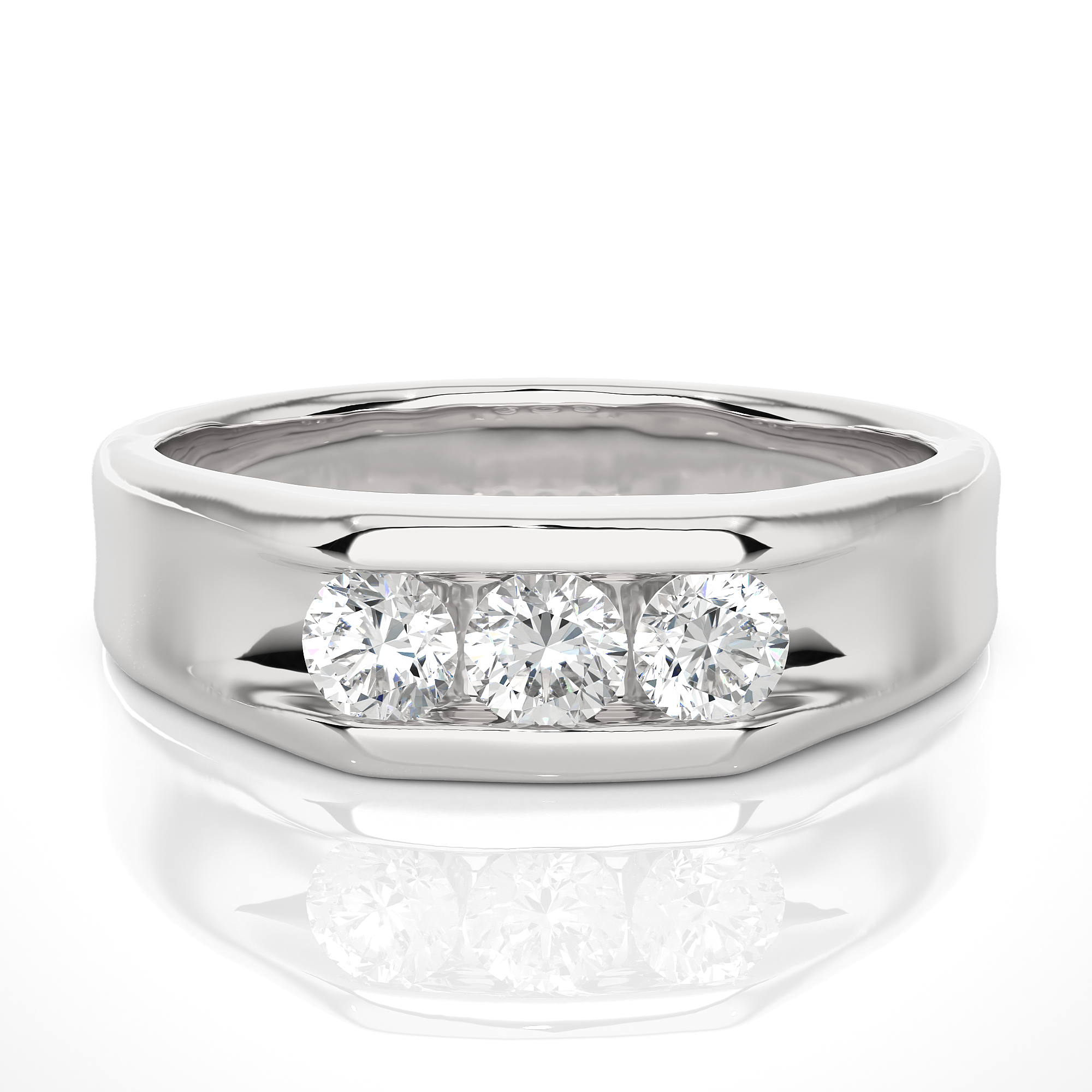 0.52 Carat H Color VS1 Clarity Diamond Studded Natural Diamond Ring.